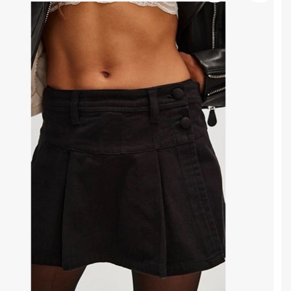 Free People Serena Micro Skort, Black, 12, NWOT